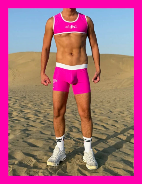 Lycra Crop Top Pink _ Lycra Bike Shorts Pink10.png