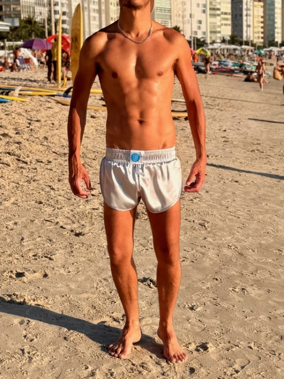 Satin Gym Shorts Silver2.png